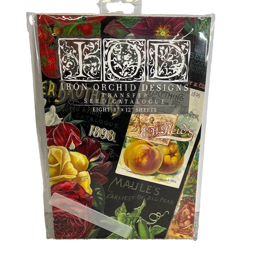 IOD SEED CATALOGUE TRANSFER PACK IRON ORCHID DESIGNS NEW  FLORAL